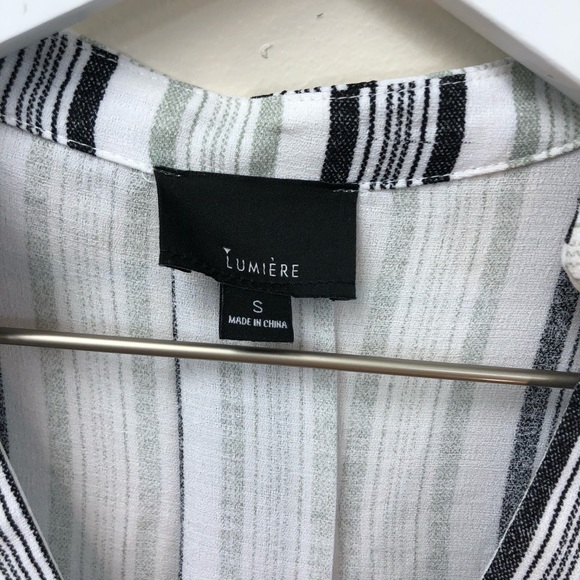 Lumiere striped surplice romper small - Picture 7 of 8